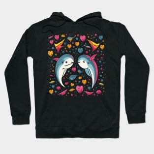 Narwhal Valentine Day Hoodie